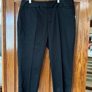 Black Goldwater Creek Sateen Crop Pants NWT